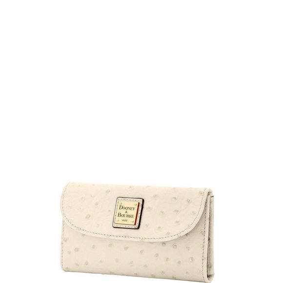 Dooney & Bourke Ostrich Continental Clutch Wallet - Bone - Picture 2 of 4